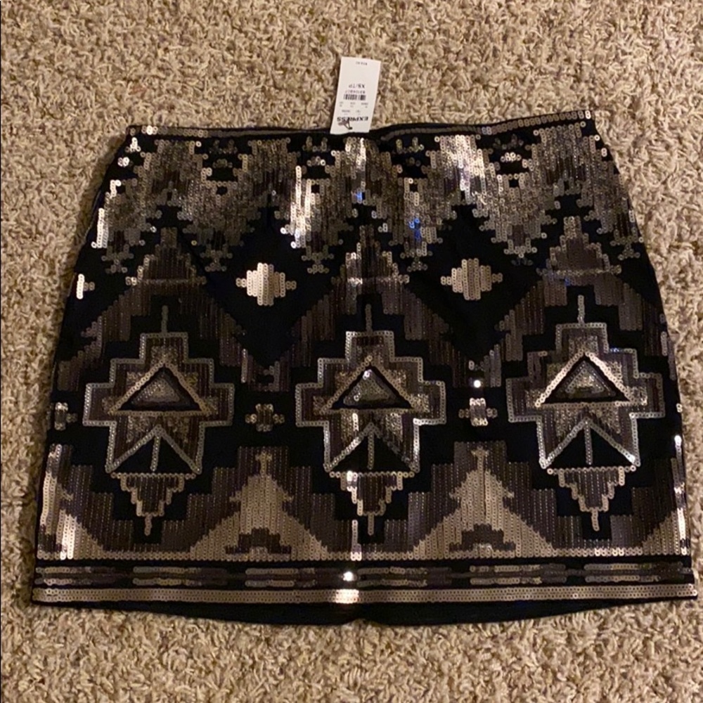NWT Express Sequin Skirt Size XS